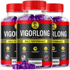 Vigorlong Gummies for Men Advanced Performance Vigor long Supplement (3 Pack-180 Gummies)