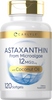 Image of Astaxanthin 12mg | 120 Softgels | from Microalgae, with Coconut Oil | by Carlyle