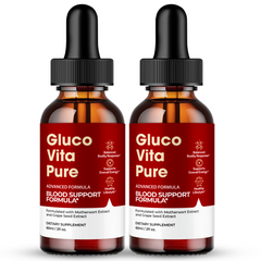 Gluco Vita Pure Drops, GlucoVita Pure Blood Formula Support Drops (2 Pack)