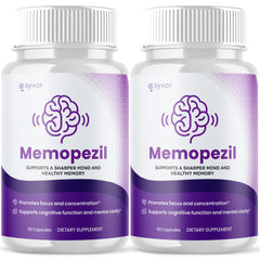 (2 Pack) Memopezil Nootropic All Natural Brain Supplement Memo Pezil 120 Capsule