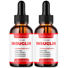 (2 Pack) Insuglin Drops Advanced Blood Support Supplement Insu Glin 60 Servings