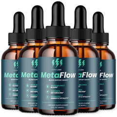 (5 Pack) MetaFlow Drops Advanced Blood Support Supplement Meta Flow 150 Servings