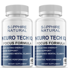 Neuro Tech IQ Brain Supplement, Neuro Tech Focus Formula (2 Pack-120 Capsules)
