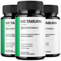 (3 Pack) Metaburn Advanced Energy & Fitness Support Supplement Meta Burn 180 Capsules