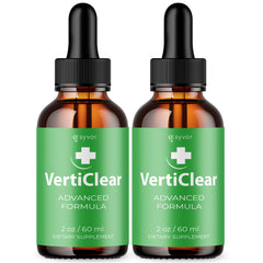 (2 Pack) VertiClear Ear Drops Natural Verti Clear Hearing Supplement 60 Serves