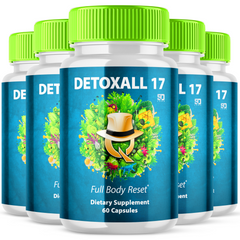 Detoxall 17 Pills, Detoxall 17 Brain Boosting Nootropic (5 Pack - 300 Capsules)