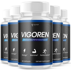 (5 Pack) Vigoren Advanced Male Pills Premium Vigor Formula Supplement 300 Caps