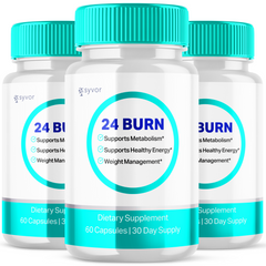 24 Burn Advanced Burner Formula Natural Energy and Fitness Support 180 Capsules (3 Pack)