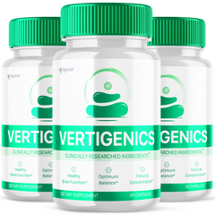 Vertigenics Advanced Nootropic Formula Brain Health Support (3 Pack-180 Capsules)