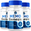 Image of (3 Pack) Memo Genesis Nootropic All Natural Formula Brain Supplement 180 Capsules