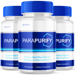 Parapurify Natural Cleanse Advanced Gut Support Vitamin Supplement Pills (3 Pack - 180 Capsules)