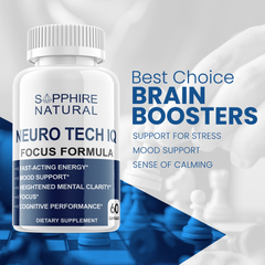 Neuro Tech IQ Brain Supplement, Neuro Tech Focus Formula (3 Pack-180 Capsules)