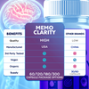 Image of Memo Clarity Nootropic All Natural Formula Brain Supplement (3 Pack - 180 Capsules)