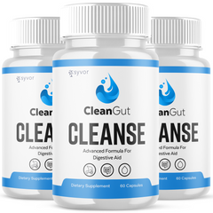 Clean Gut Cleanse Probiotic Supplement Pills (3 Pack - 180 Capsules)