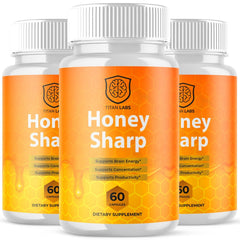 (3 Pack) Honey Sharp Nootropic Natural Brain Supplement HoneySharp 180 Capsules