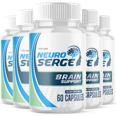 (5 Pack) Neuro Serge Nootropic Natural Brain Supplement NeuroSerge 300 Capsules