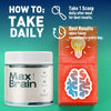 Image of (3 Pack) Max Brain Powder Natural Brain Support Supplement MaxBrain 90 Servings