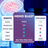 Image of Memo Blast Nootropic All Natural Formula Brain Supplement Pills (3 Pack - 180 Capsules)