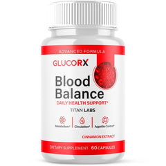 (1 Pack) GlucoRX Advanced Blood Health Support Supplement Gluco RX 60 Capsules