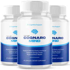 (3 Pack) Cognaro Mind Nootropic Natural Brain Supplement CognaroMind 180 Capsule