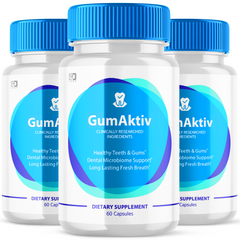 GumAktiv Oral Probiotic - Supports Healthy Teeth & Gums - 180 Capsules (3 Pack)