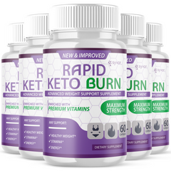(5 Pack) Rapid Keto Burn Advanced Formula Energy & Fitness Supplement 300 Capsules