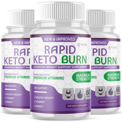 (3 Pack) Rapid Keto Burn Advanced Formula Energy & Fitness Supplement 180 Capsules