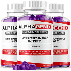 (3 Pack) AlphaGenix Male Gums Advanced Support Supplement Alpha Genix 180 Gummies