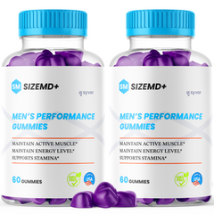 SizeMD+ Male Gummies Advanced Formula Vitamin Supplement 120 Gummies (2 Pack)