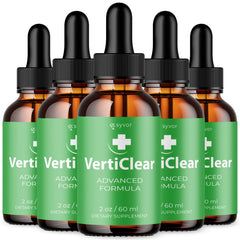 (5 Pack) VertiClear Ear Drops Natural Verti Clear Hearing Supplement 150 Serves