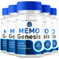 (5 Pack) Memo Genesis Nootropic All Natural Formula Brain Supplement 300 Capsules