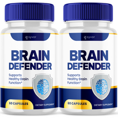 Brain Defender Nootropic Formula Supplement (2 Pack - 120 Capsules;)