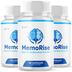 (3 Pack) Memo Rise Advanced Nootropic Formula Brain Supplement MemoRise 180 Capsules