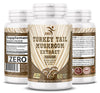 Image of Turkey Tail Mushroom 50% Polysaccharides Extract Powder 60 Veggie Capsules