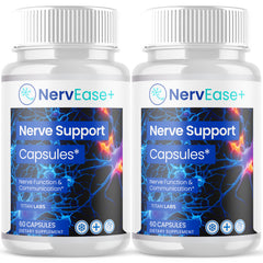 (2 Pack) Nervease+ Nootropic Nerve Support Supplement Nerve Ease+ 120 Capsules