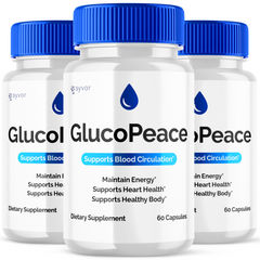 GlucoPeace Blood Support Gluco Peace Glycogen Supplement (3 Pack-180 Capsules)