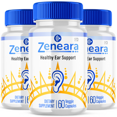Zeneara, Healthy Ear Support for Ear Ringing & Tinnitus 180 Capsules (3 Pack)