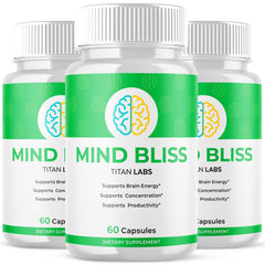 (3 Pack) Mind Bliss Pills - Brain Health & Cognitive Support Supplement 180 Capsules