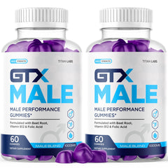 (2 Pack) GTX Male ACV Gummys Male Health Support Supplement GTXMale 120 Gummies