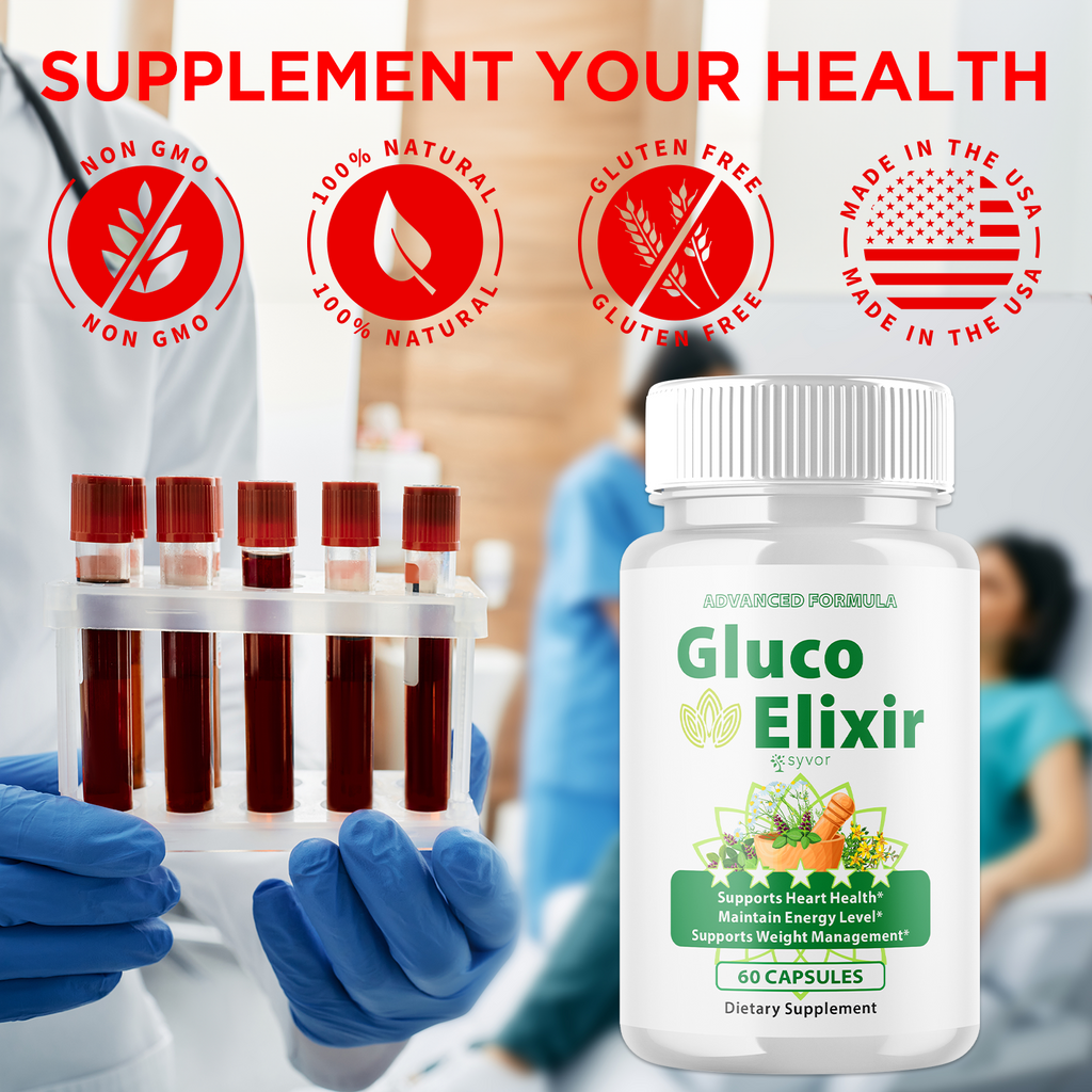 Elixir Supplement Gluco Elixir Blood Advanced Support Glycogen Supplement (2 Pack-120 ...