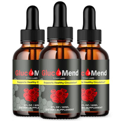 (3 Pack) Glucomend Blood Support Drops Gluco Mend Vitamin Supplement 90 Servings