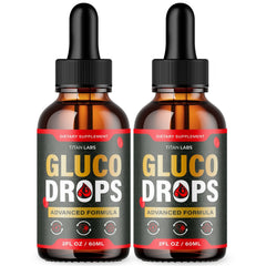 (2 Pack) Gluco Drops Blood Support Vitamin Supplement GlucoDrops 60 Servings