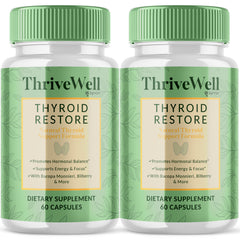 Thrive Well Thyroid Support Pills Advanced Formula Balance Support 120 Capsules