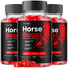 (3 Pack) Horse Boost ACV Gums Male Health Support Formula HorseBoost 180 Gummies