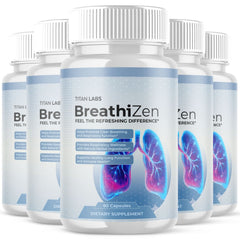 (5 Pack) BreathiZen Pills Advanced lungs Health Support Breathi Zen 300 Capsules