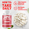Image of Lipojaro Advanced Formula Supplement to Support Digestion & Fitness 180 Capsules