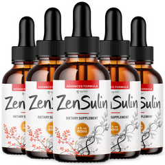 (5 Pack) ZenSulin Blood Support Drops Advanced Zen Sulin Supplement 150 Servings