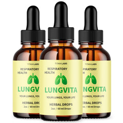 (3 Pack) Lungvita Drops Advanced Lungs Support Formula Lung Vita 90 Servings