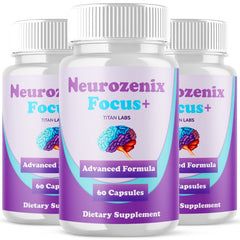 (3 Pack) Neurozenix Focus Plus Nootropic Natural Brain Supplement 180 Capsules