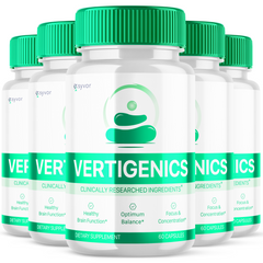 Vertigenics Advanced Nootropic Formula Brain Health Support (5 Pack-300 Capsules)